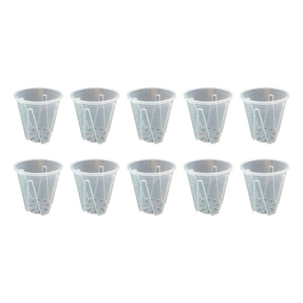 10xClear Plastic Orchid Pots with Holes for Phalaenopsis Root Aeration