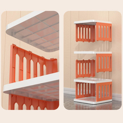 7/8 Tier Shoe Rack Multi Layer Foldable Plastic Home Doorway Storage Organizer
