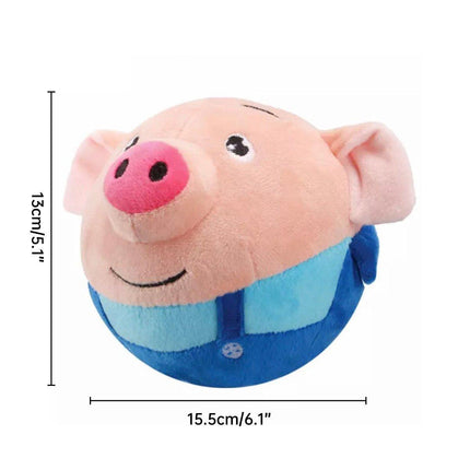 Interactive Jumping Pig Toy for Pets Dogs Cats Fun Animal Bouncing Play Toy