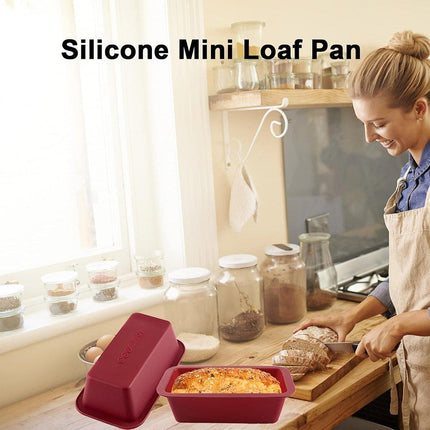 4PCS Silicone Bread Loaf Mold Rectangular Cake Baking Tray Nonstick DIY Bakeware