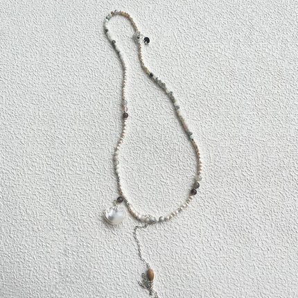 Disc Shell Ruyi Lock Pearl Necklace Fashion Jewelry for Women Elegant Gift