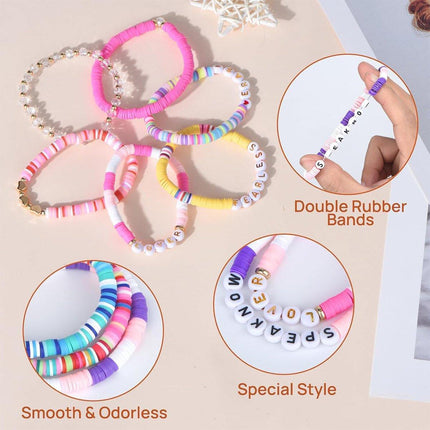 8/14pcs Bohemian Bracelet Set Colourful Beaded Bracelets Stackable Jewelry Gift