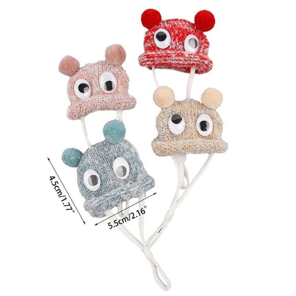 Adjustable Knitted Woolen Hat for Pet Dutch Pig Hamster Funny Decorative Hat