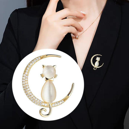 Exquisite Suit Brooch Women's Accessories Luxury Zircon Corsage - Aimall