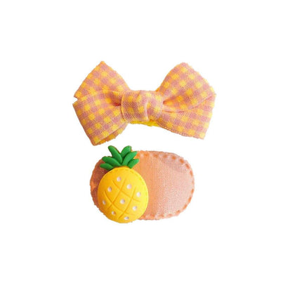 Mini Oval Hair Clips with Bows and Flowers Decorative Hair Accessories