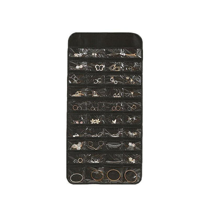 48 Pockets Jewelry Hanging Storage Organizer Holder Earring Display Pouch Bag - Aimall