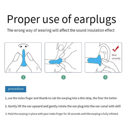 20PCS Noise Reducing Sleep Earplugs for Work and Study Waterproof Comfortable