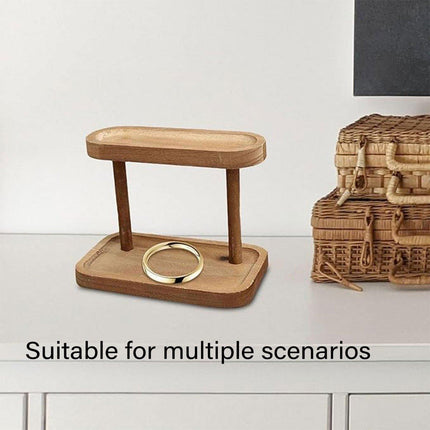 Wooden Storage Rack Desktop Organizer for Jewelry Cosmetics Flower Dessert