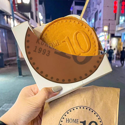 100pcs Food Packaging Gold Coin Box Paper Packaging Boxes for Sweets and Gifts