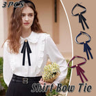 3PCS Unisex Pure School Uniform Tie Bow College Style Student JK Shirt Accessory