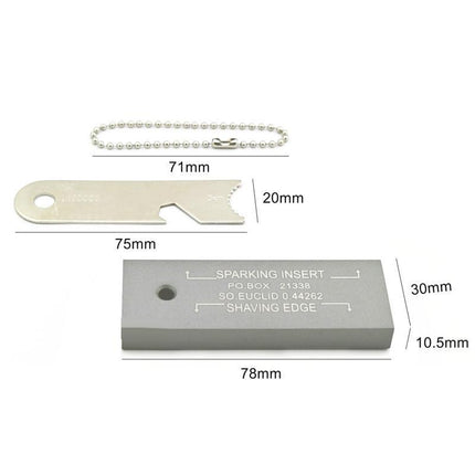Magnesium Block & Flint Military Fire Starter Striker Firestarter Army Survival - Aimall