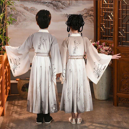 Hanfu Ink Print Dress Traditional Chinese Style Costume for Festivals or Performances