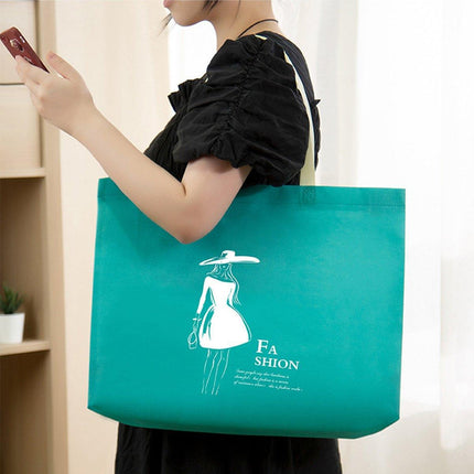 25PCS Fashionable Non-Woven Fabric Tote Eco Friendly Bag Reusable Shopping Bag