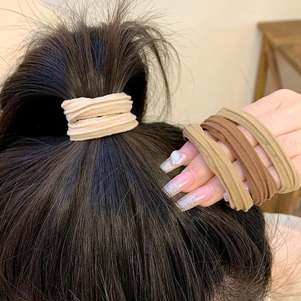 5PCS Girls Hair Bands Gradient Colour Rope Ring Elastic Hairband Ponytail Holder - Aimall
