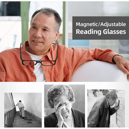 Folding Reading Glasses for Elderly Convenient Neck Hanging Portable Eyewear