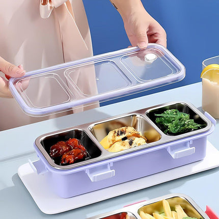 Stainless Steel Lunch Box Compartment Bento Box Food Container for Meal Prep Use