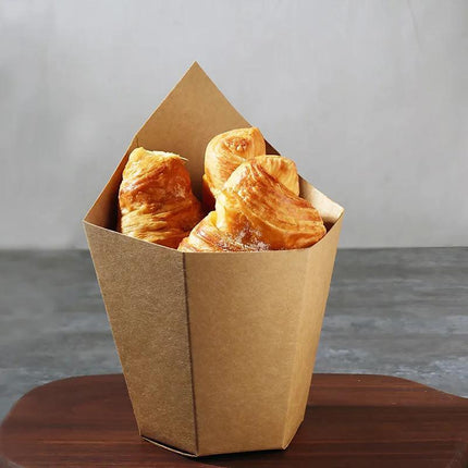 500PCS French Fries Cups Disposable Kraft Paper Cups Snack Containers Aimall