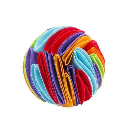 Snuffle ball Dog Puzzle Toys Increase IQ Slow Dispensing Feeder Pet Cat Trainiod L - Aimall