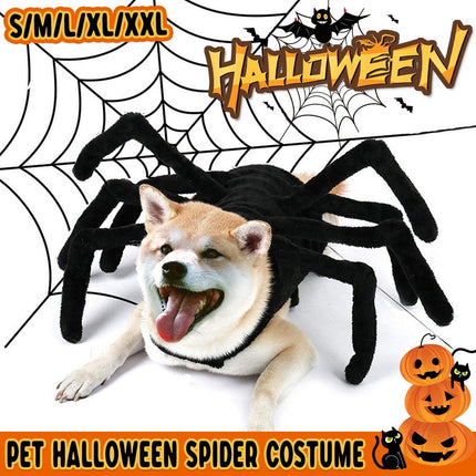 Pet Spooky Big Spider Halloween Costume Dress Up for Dogs Cats and Small Pets