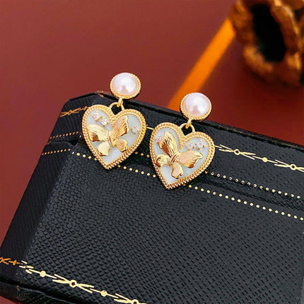 Luxury Butterfly Stud Earrings Elegant Fashion Jewelry Statement Earwear