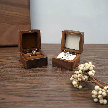 Wooden Jewelry Box Ring Holder Trinket Storage Organizer Keepsake Case Gifts