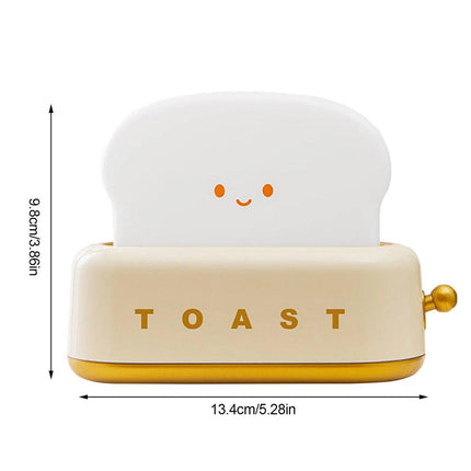 Rechargeable LED Toaster Night Light Creative Dimming Lamp for Bedroom Sleep