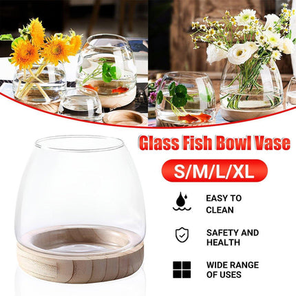 Japanese Style Small Glass Vases Fish Tank for Home Decor
