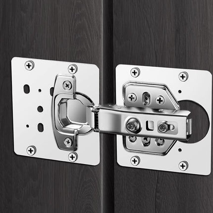 Hinge Repair Plate Rust Resistant Steel Furniture Cupboard Repair Mount Tool - Aimall