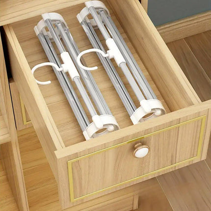 2pcs Multifunctional Folding Trouser Rack Multi Layer Storage Hanging Clothes