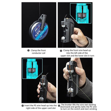 Electric Knotter Leading Line Tying Device Outdoor Fishing Subknotter Gear Tool