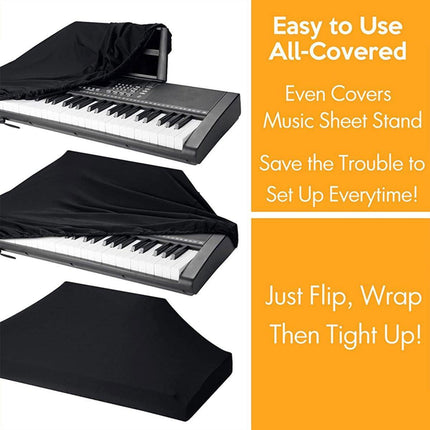 88 Key Stretchable Piano Keyboard Dust Cover Protector for Electronic Keyboard