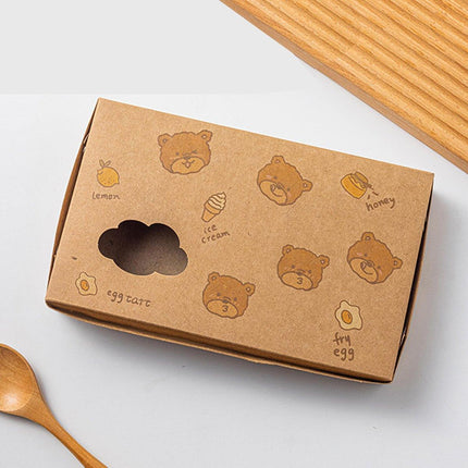 40PCS Cute Egg Tart Paper Boxes for Bakery Packaging Desserts Pastry Cupcakes