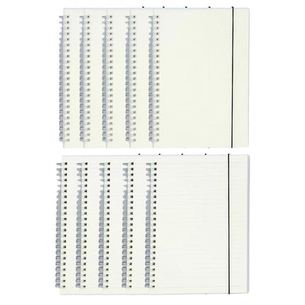 10pcs Spiral Notebook A6 Size Coil Bound Lined and Grid Pages School Office Use