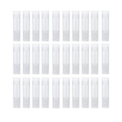 10/30/50/100x Clear Lip Balm Tubes Caps 5g Transparent Empty Lipstick Container - Aimall