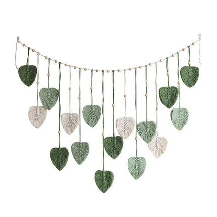 Bohemian Decorative Woven Tassel Leaf Wall Hanging Bedroom Home Wall Decoration