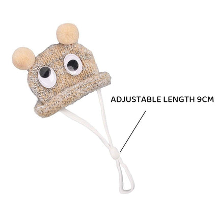 Adjustable Knitted Woolen Hat for Pet Dutch Pig Hamster Funny Decorative Hat