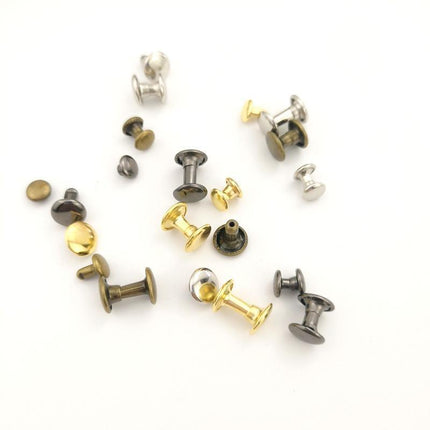 Leather Rivets Tool Metal Stud Set Double Cap Fixing Belt Repair DIY Kit Craft - Aimall
