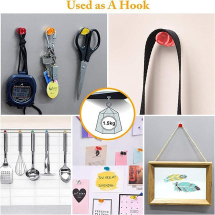 10-40x Magnets Push Pin Thumbtacks Magnets Fridge Whiteboard Magnets Office Home - Aimall