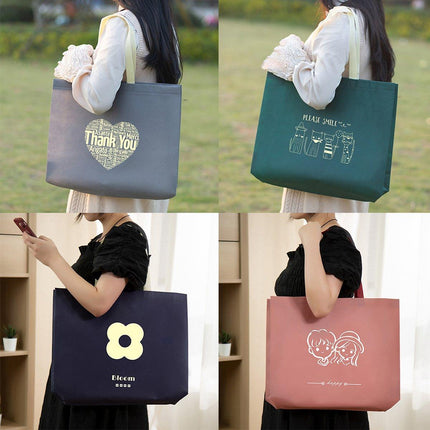 25PCS Fashionable Non-Woven Fabric Tote Eco Friendly Bag Reusable Shopping Bag