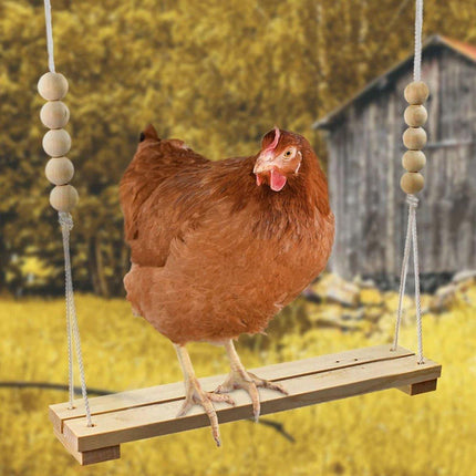 Chicken Hen Rooster Pet Swing Hanging Suspension Bridge Poultry Coop Toy Fun