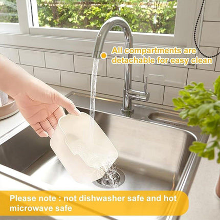 Food Grade Airtight Storage Box Portable Multi-compartment Seasoning Container