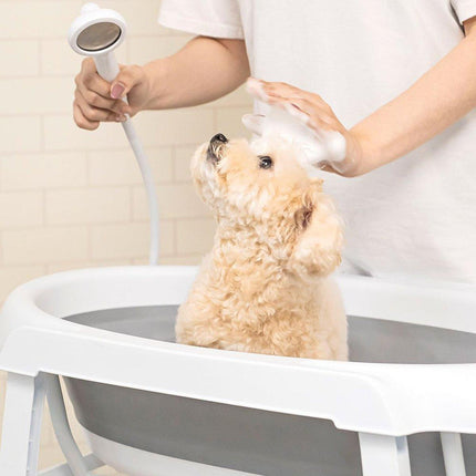 Pet Bath Tub Elevated Stand for Cats and Puppies Portable Bathing Tub for Pets