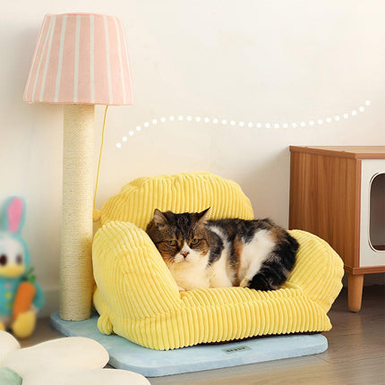 Multifunctional Cat Lounge Cozy Sofa Scratch Post Comfortable Kitty Rest Area - Aimall