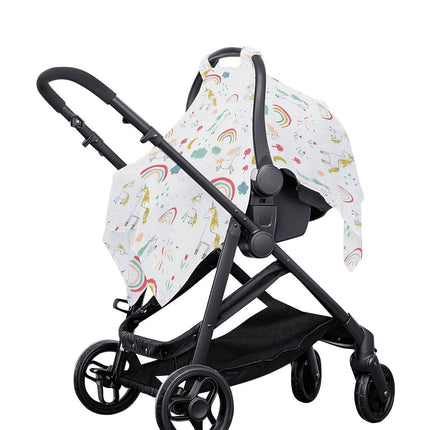 Stroller Cover Cartoon Print Carrycot Wind and Dust Shield with Protective Layer
