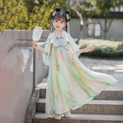 Girl Ancient Hanfu Embroidered Tang Suit Chinese Traditional Dress Princess - Aimall