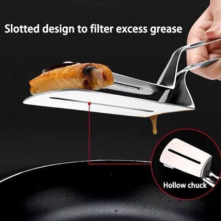 4pcs Stainless Steel Steak Clips Frying Spatula Multifunctional Kitchen Tools
