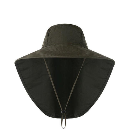 1x Neck Flap Cap Unisex Outdoor Sport Fishing Hat Sun Protection Wide Brim Cover - Aimall