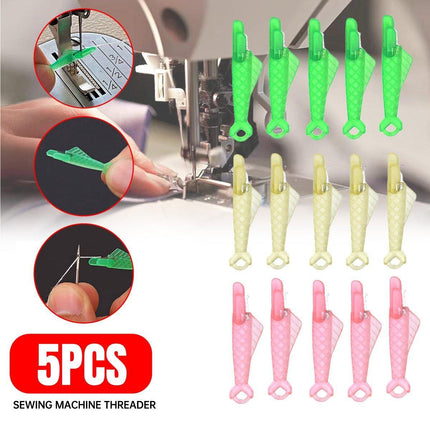 5PCS Plastic Needle Threader Tool for Sewing Machine Quick Lead Garment Sewing