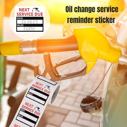 2Rolls Car Oil Change Maintenance Reminder Stickers for Vehicle Service Tracking