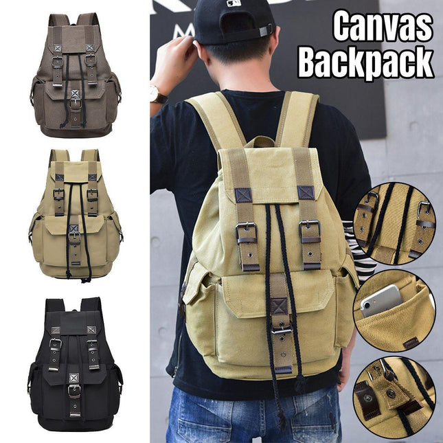 Unisex Retro Rucksack Large Capacity Travel Bag Leisure Backpack Schoolbag